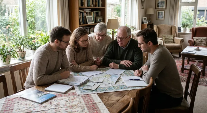 Can You Avoid Probate in Tennessee? 1 A multi-generational family reviewing estate planning papers together at a dining table